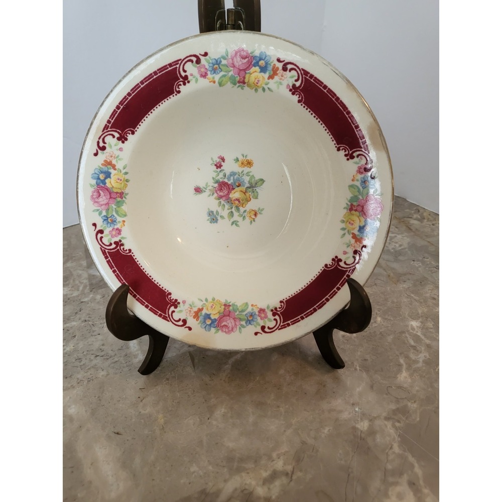 3x Vintage‎ Homer Laughlin Fruit Sherbert Dessert Bowl Rimmed Rose